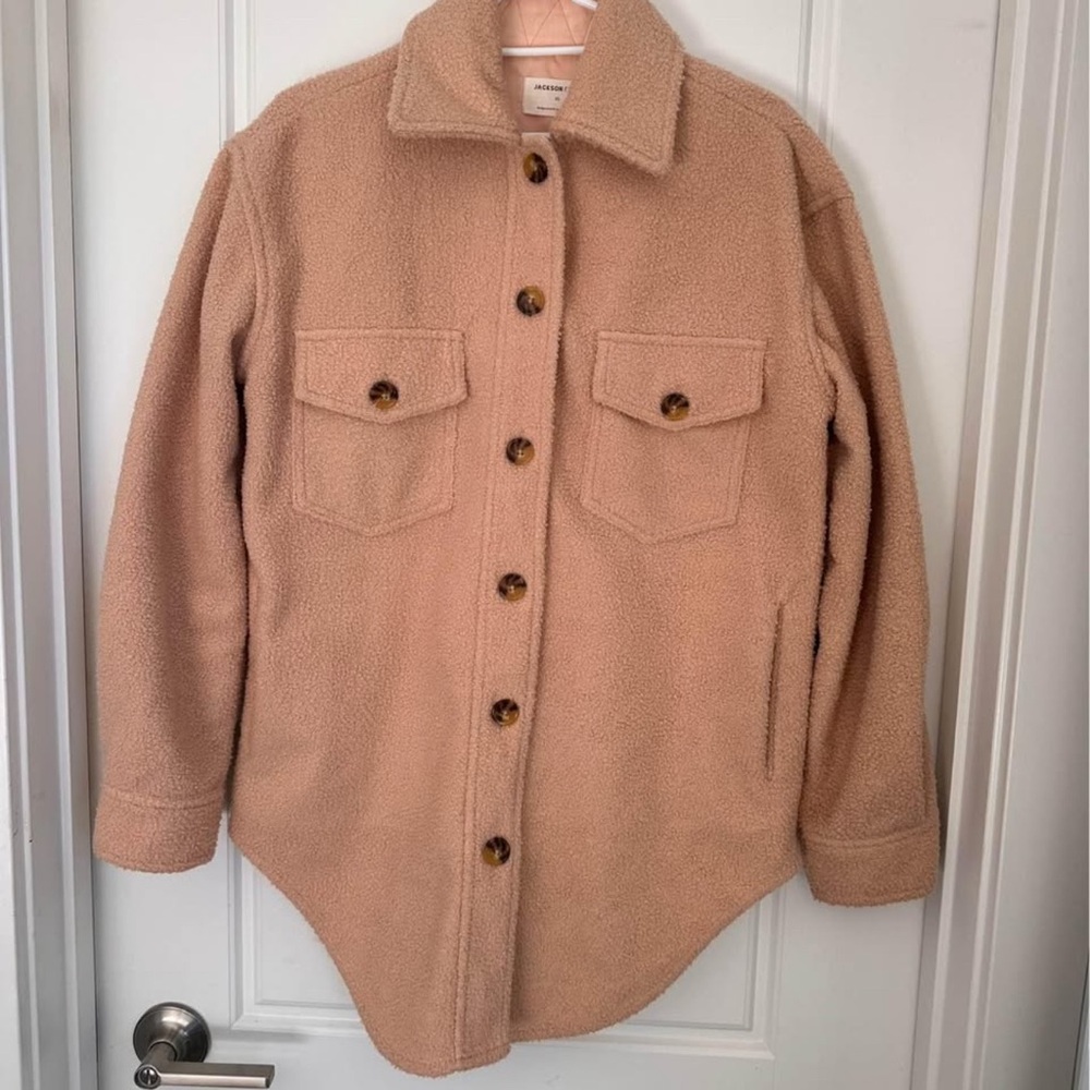 Jackson Rowe Beige Teddy Jacket